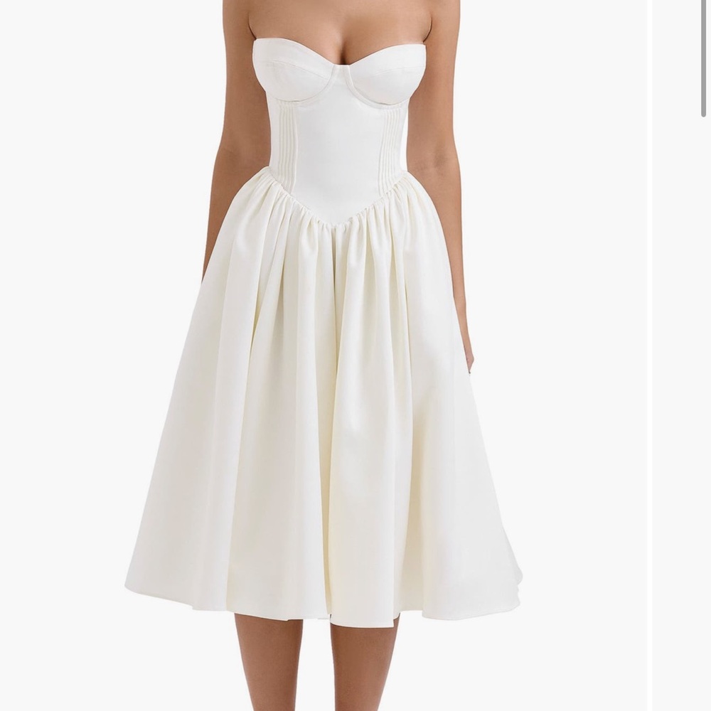House of CB Cream A-Line Dress